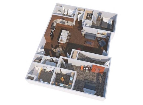 an overhead view of a floor plan of a house